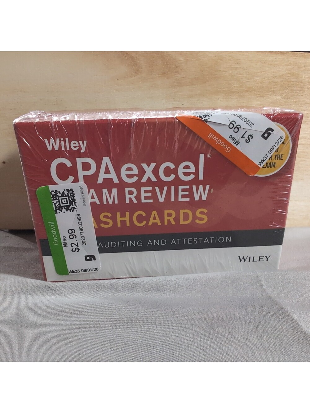 Wiley CPAexcel Exam Review Flashcards Auditing and Attestation AUD New Sealed